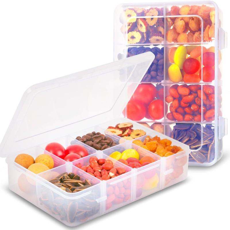 Food Snacks With Iron - 8-Fach Snackbox-Behälter aus Kunststoff mit Verstellbaren