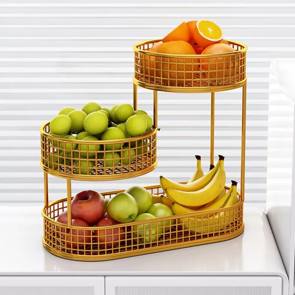 Food Snacks Basket - Drei-schicht Obst Korb Wohnzimmer Snack Lagerung