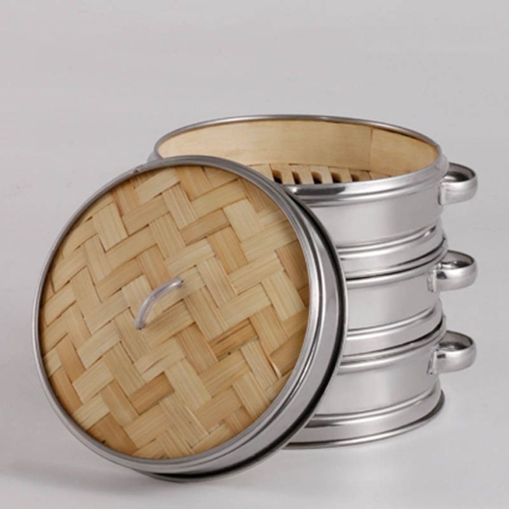 Food Snacks Basket - Neuer Bambus Bambus dampfer Weben Edelstahl