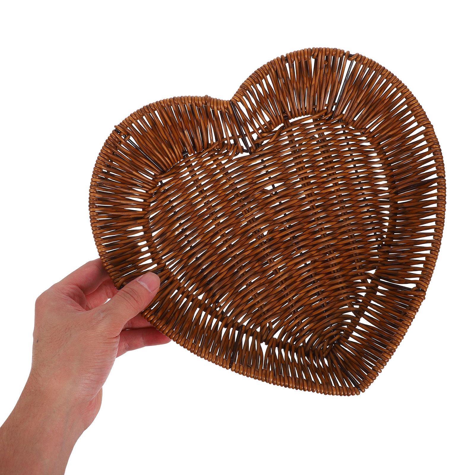 Food Snacks Basket - 2 Stück Herz-Rattankörbe, geflochten, zur Aufbewahrung