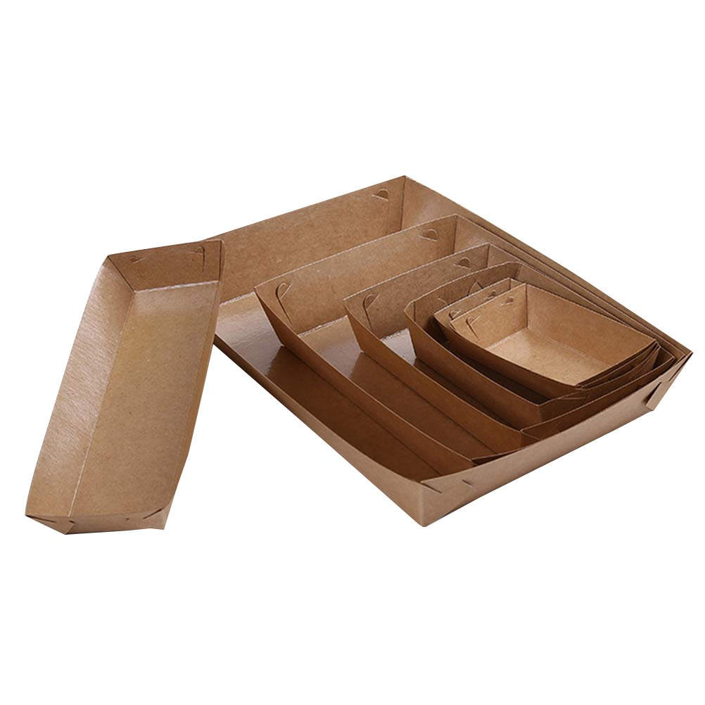 Food Snacks Box - 30 Stück Einweg-Bootsförmige Verpackungsboxen, Serviertablett für
