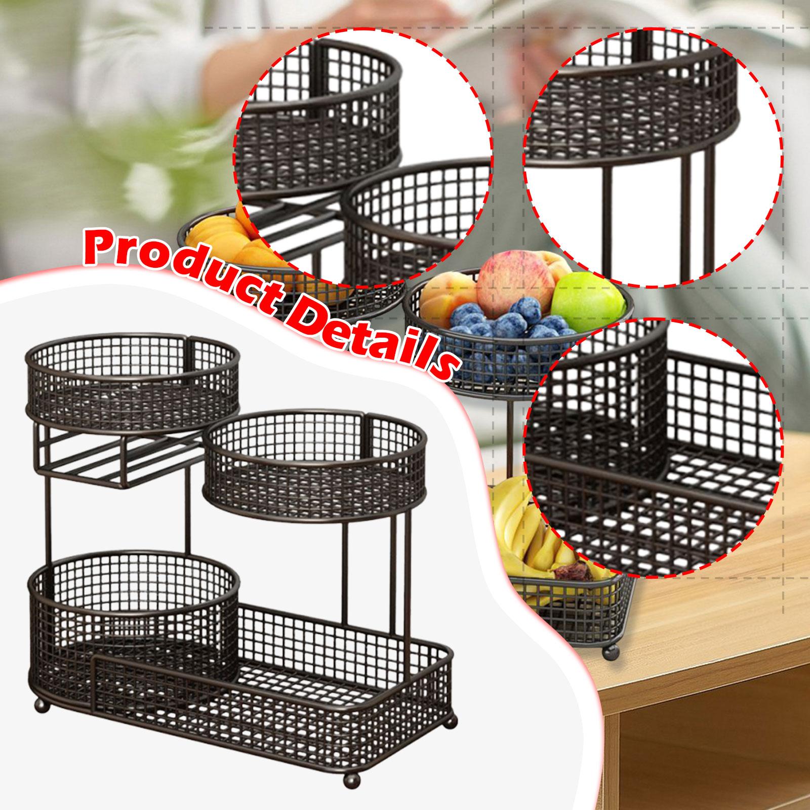 Food Snacks Basket - Obstkorb mit Taschentuchhalter, 3-stufig, moderner Dekor,