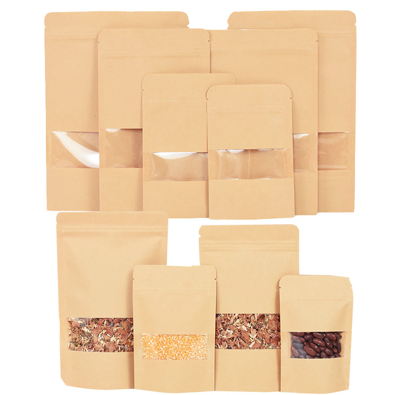 Food Snacks Gifts - 20/50 stücke Kraft Papier Zip-Lock Beutel
