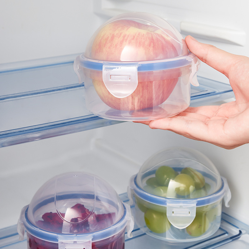 Food Snacks Gifts - Mini-Aufbewahrungsbehälter in Apfel-Form, tragbare runde Obst-