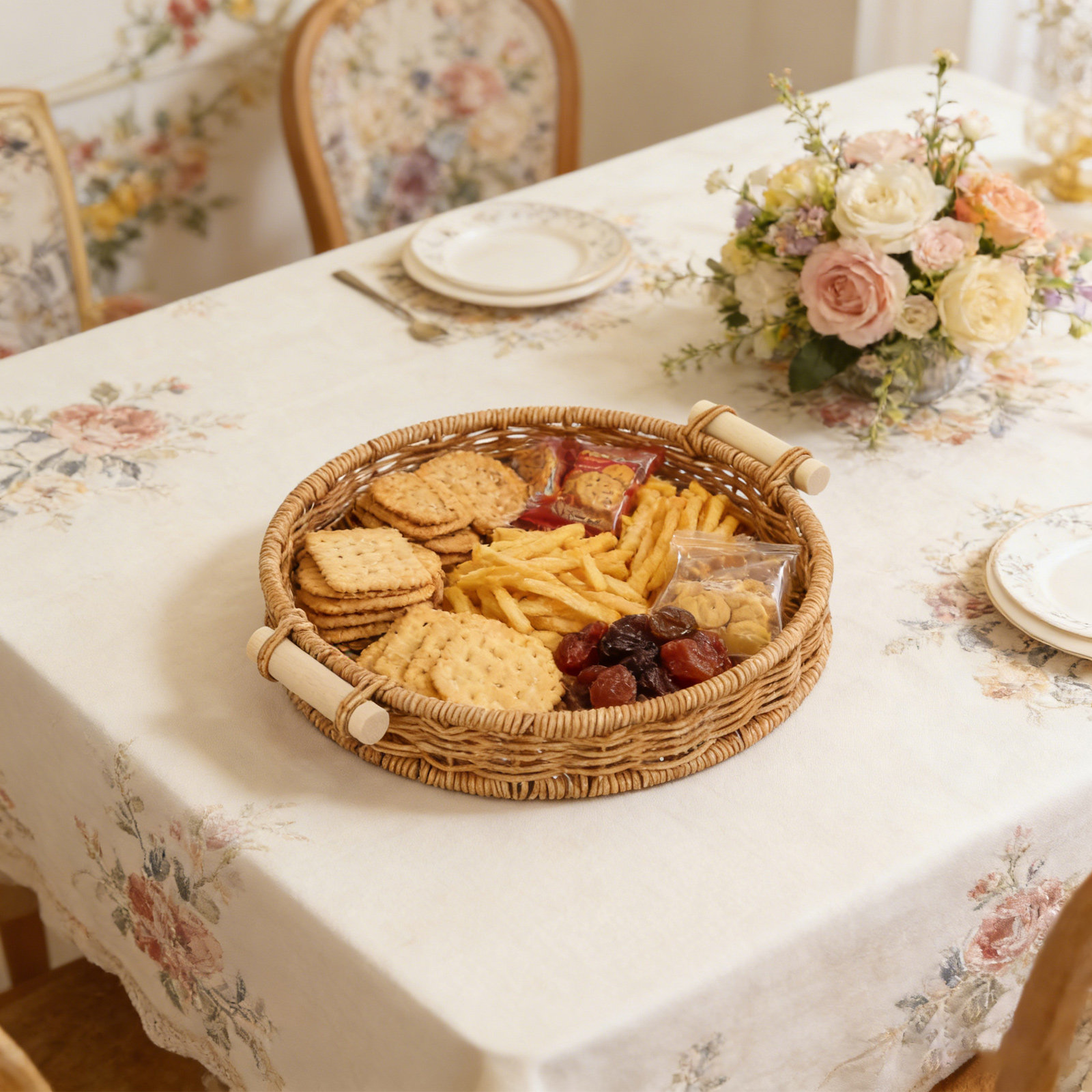 Imitation-Rattan-Brotkorb 27 c – Food Snacks Basket Bewertung und Preis