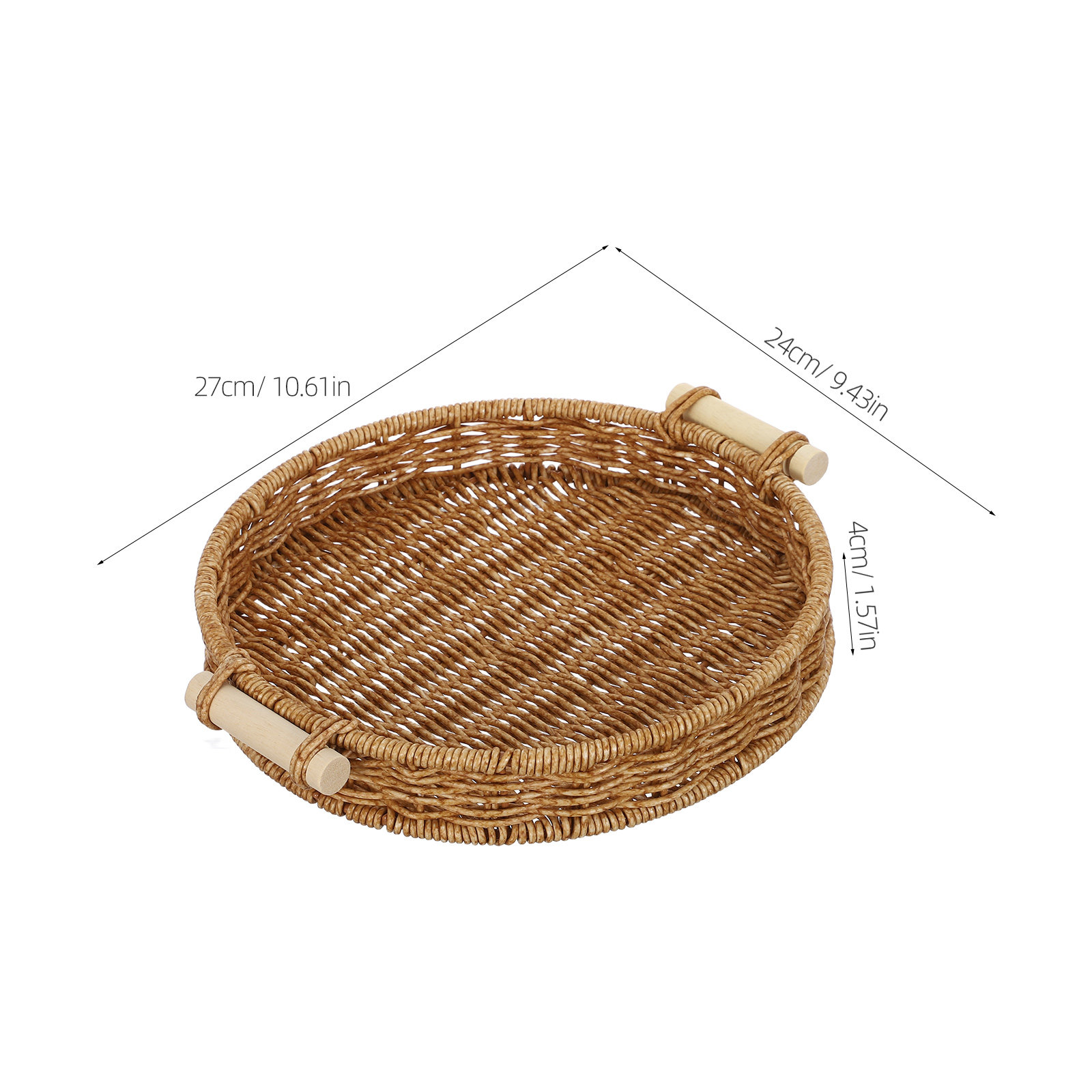 Imitation-Rattan-Brotkorb 27 c – Food Snacks Basket Bewertung und Preis