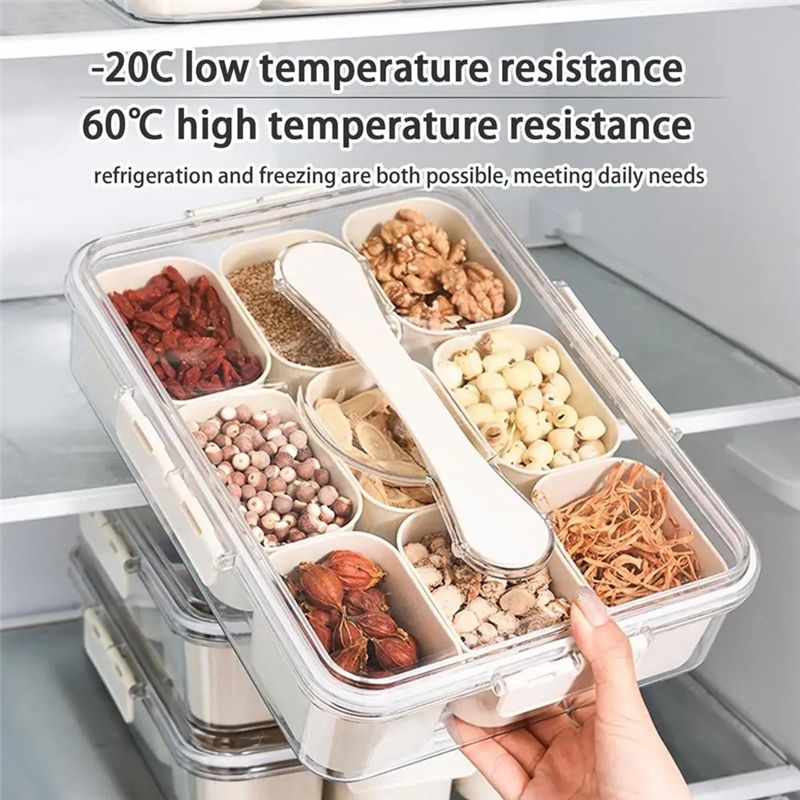 9-Fächer-Serviertablett mit De – Food Snacks Box Bewertung und Preis