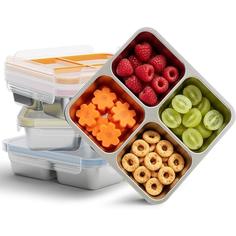 GIGI 4er-Pack Edelstahl-Snackb – Food Snacks Box Bewertung und Preis