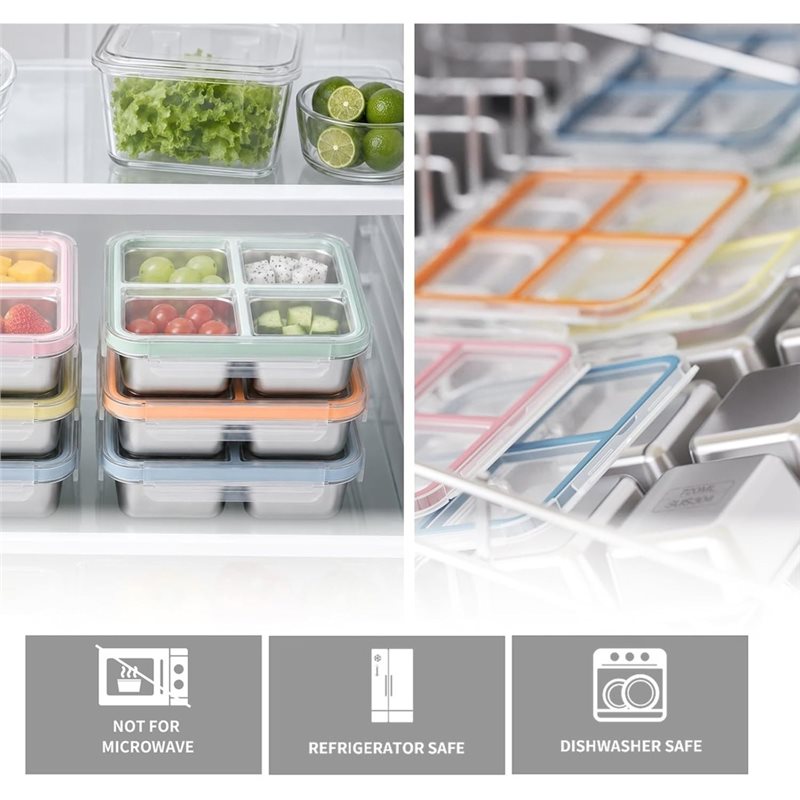 GIGI 4er-Pack Edelstahl-Snackb – Food Snacks Box Bewertung und Preis
