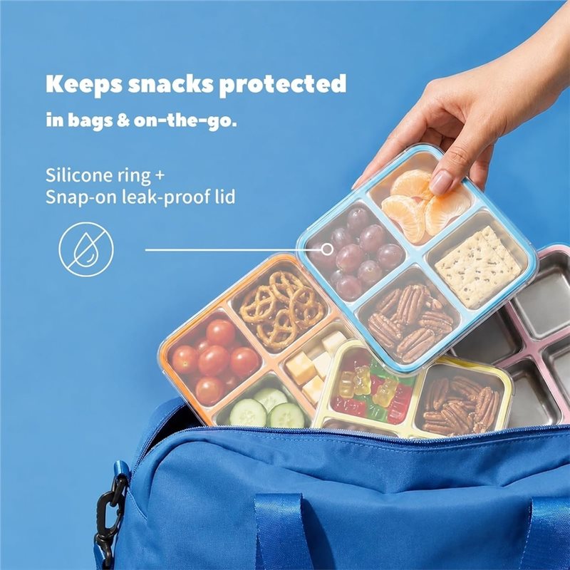 GIGI 4er-Pack Edelstahl-Snackb – Food Snacks Box Bewertung und Preis