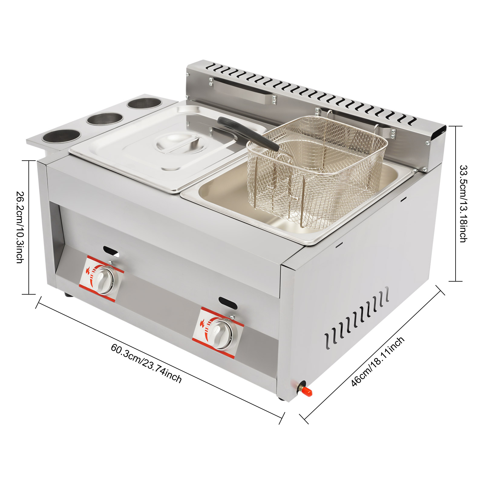 Gewerbliche Doppel-Fritteuse m – Food Snacks Basket Bewertung und Preis