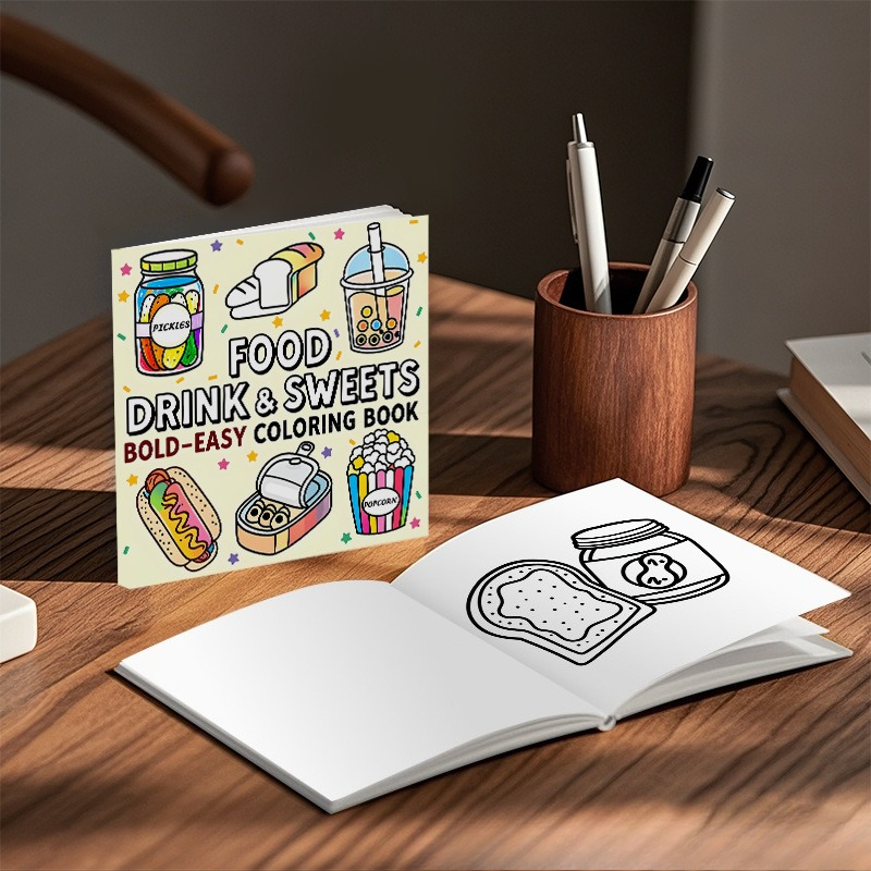 Essen, Getränke & Süßigkeiten: – Food Snacks Coloring Book Bewertung und Preis