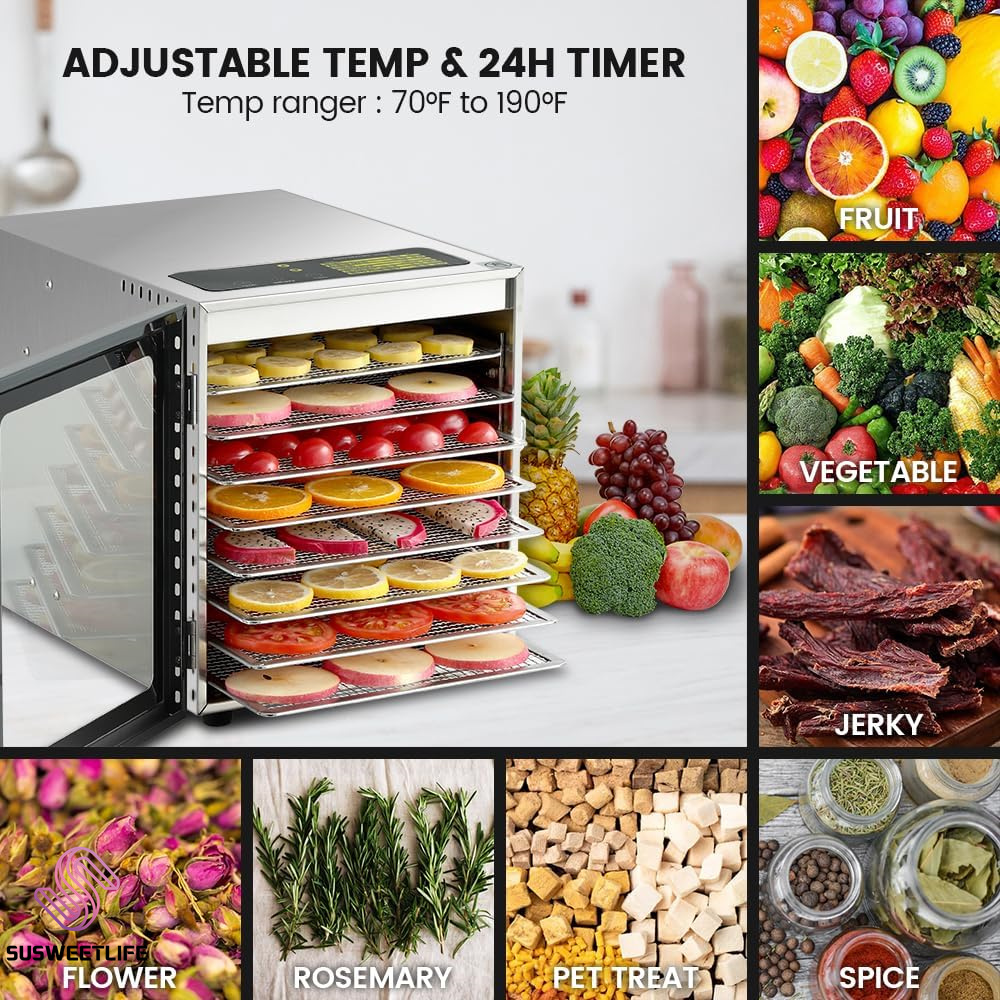 500W 8-Fach Großkapazitäts-Dör – Healthy Snacks Food Bewertung und Preis